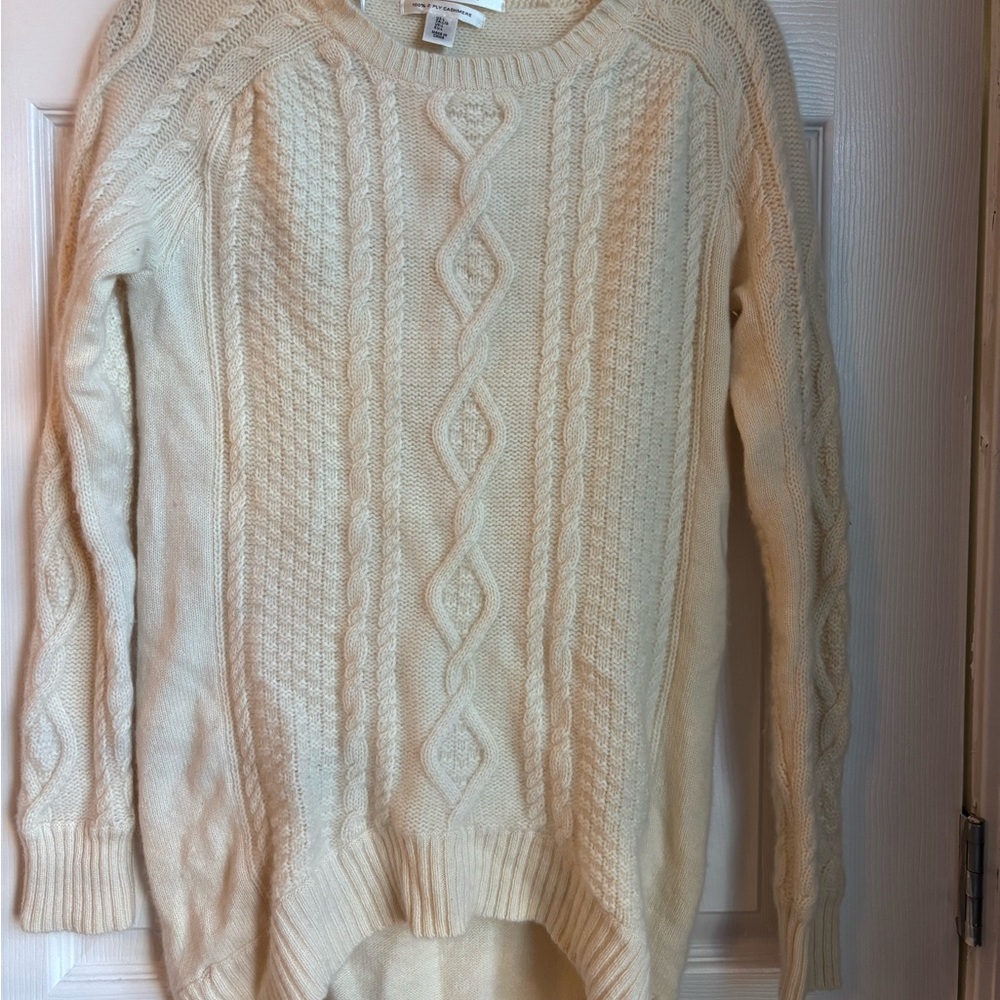 Elegant Cream Cable Knit Sweater